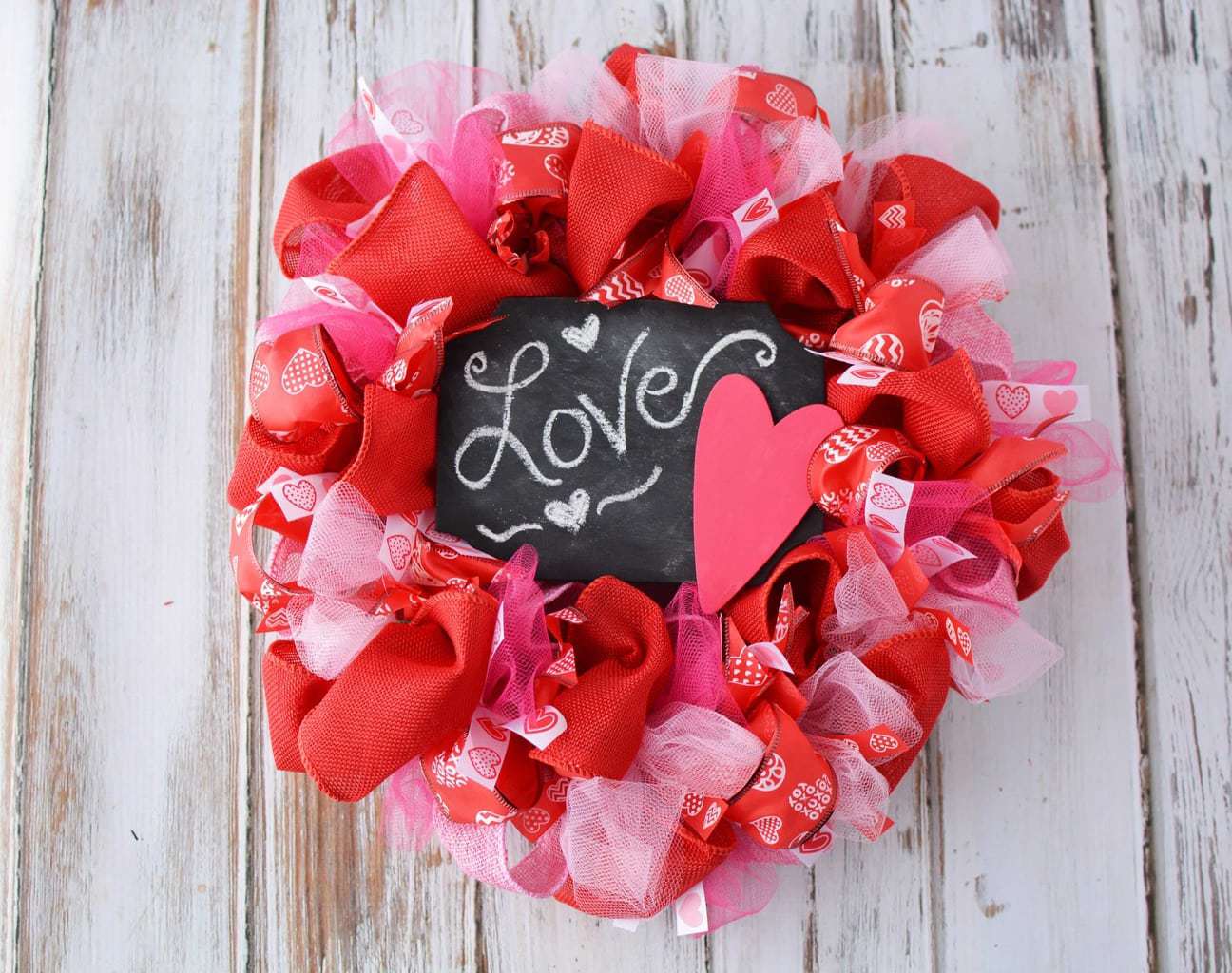  How To Make A Valentine Wreath with Simple Decor